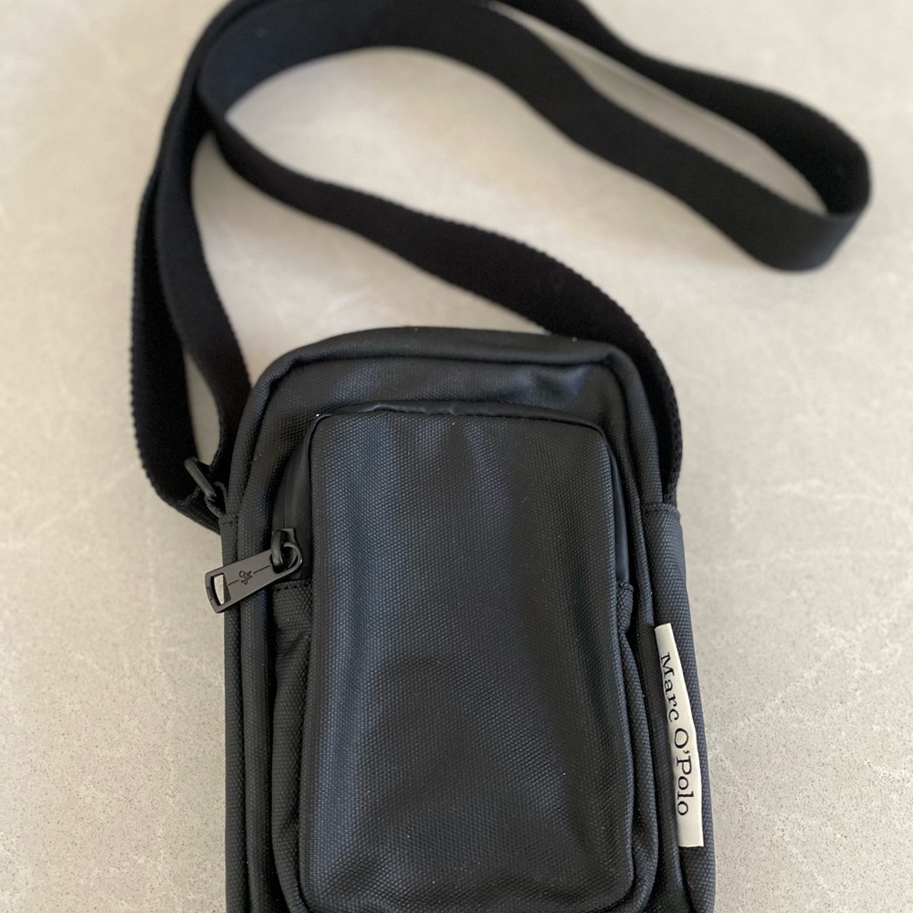 Marc O’Polo Black Crossbody Mikel Bag for Men Organic Cotton